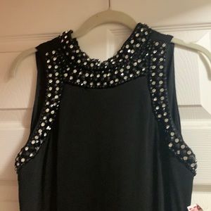 Never worn long formal gown with rhinestone